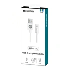 USB-A till Lightning Kabel 1m Vit