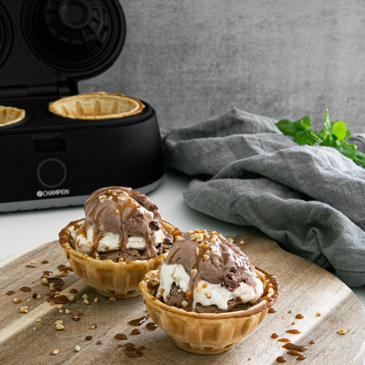 Waffle Bowl Maker Health Double 1000W VS400 Black