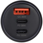 Billaddare 130W 3-port QC/PD Svart